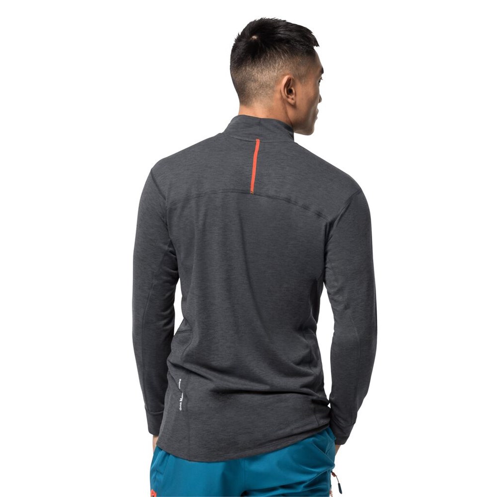 Camiseta funcional Jack Wolfskin Snow Sky Longsleeve Hombre Anthracite | DQ3892471