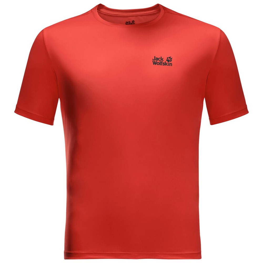 Camiseta funcional Jack Wolfskin Tech Hombre Naranjas Rojos | VU9547638