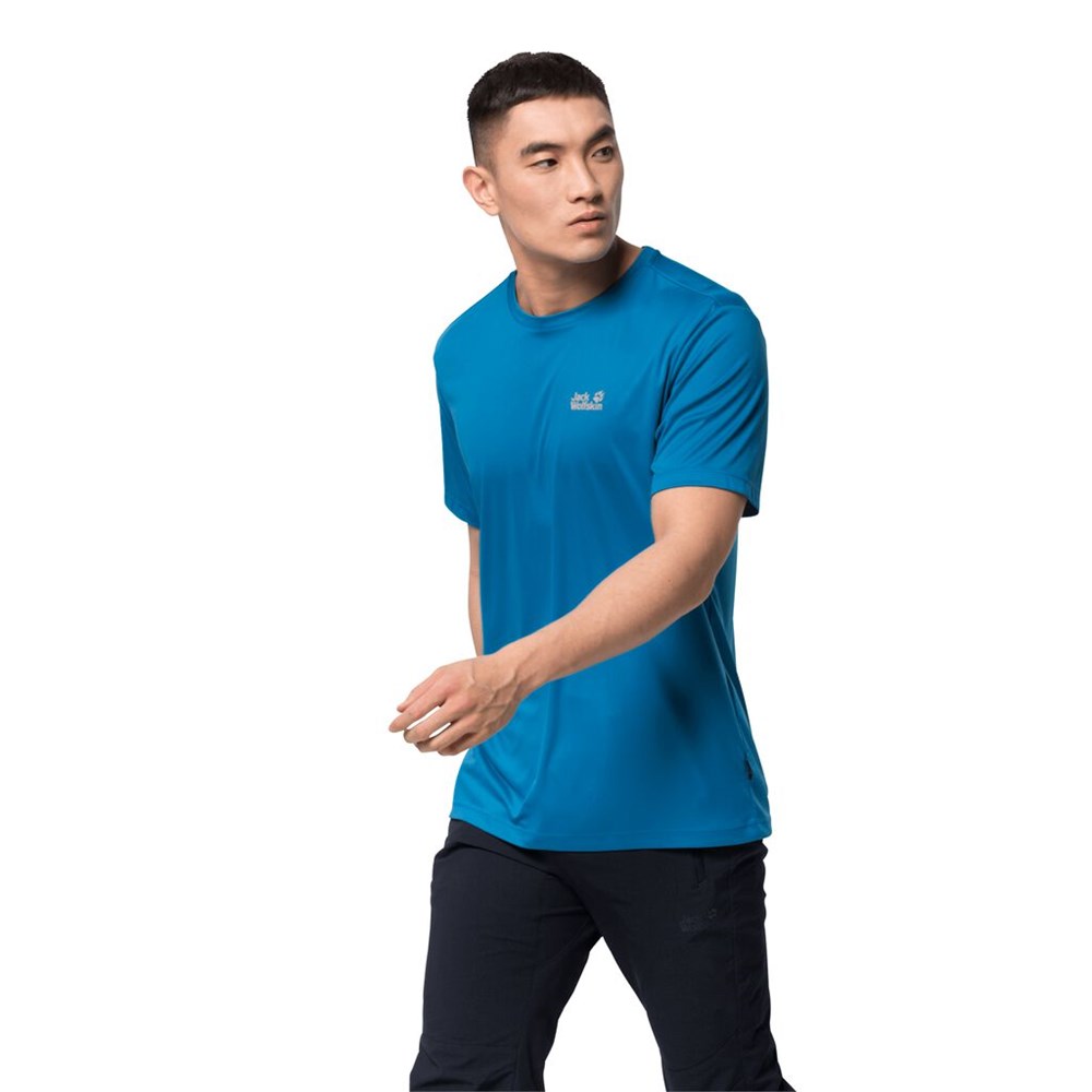 Camiseta funcional Jack Wolfskin Tech Hombre Azules | YJ3798046