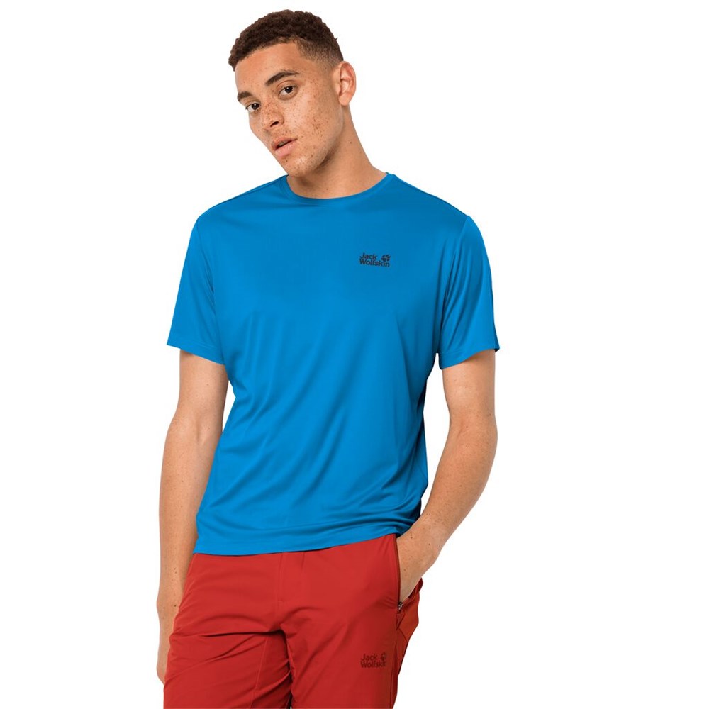 Camiseta funcional Jack Wolfskin Tech Hombre Azules | YE4067812