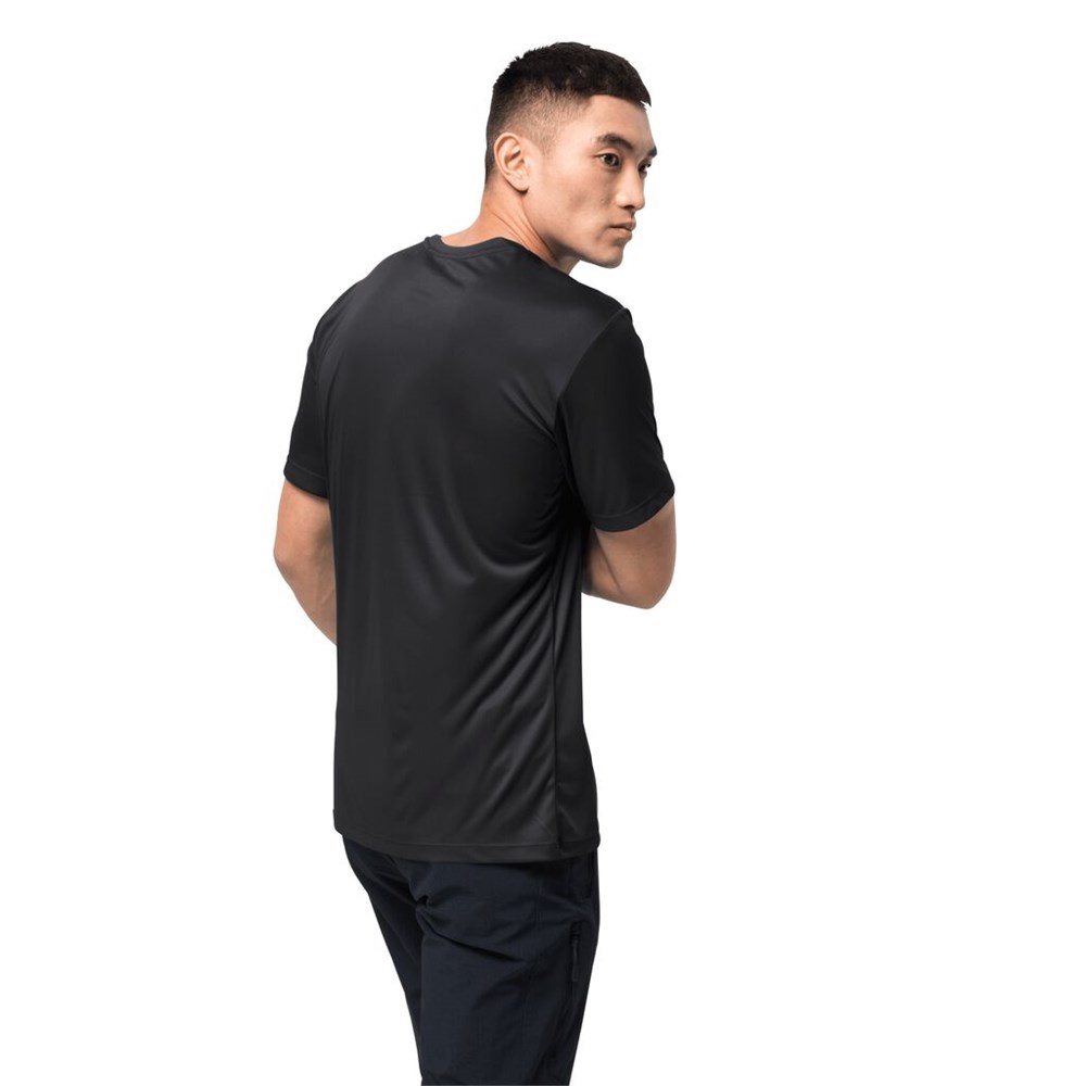 Camiseta funcional Jack Wolfskin Tech Hombre Negros | LV6053718