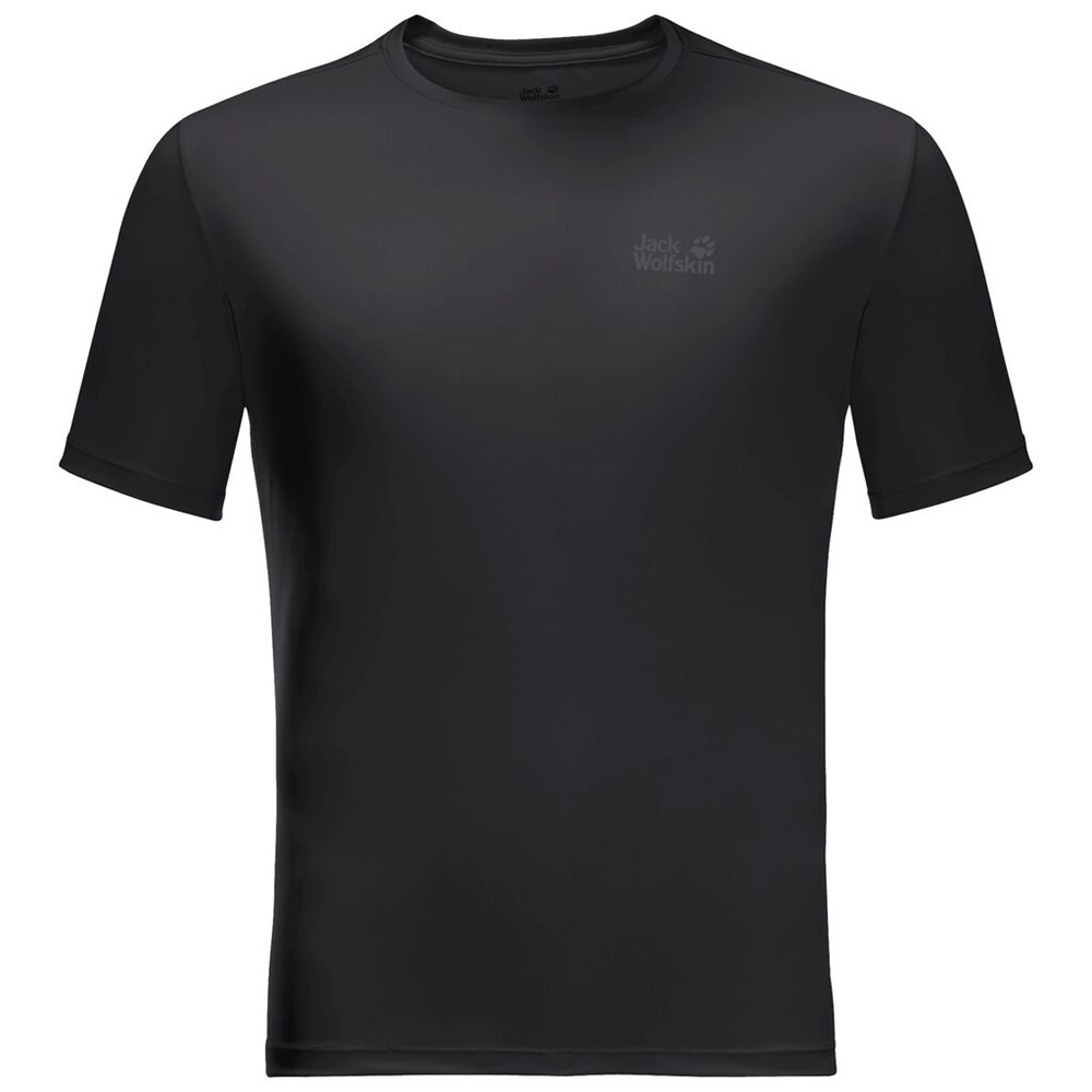 Camiseta funcional Jack Wolfskin Tech Hombre Negros | LV6053718