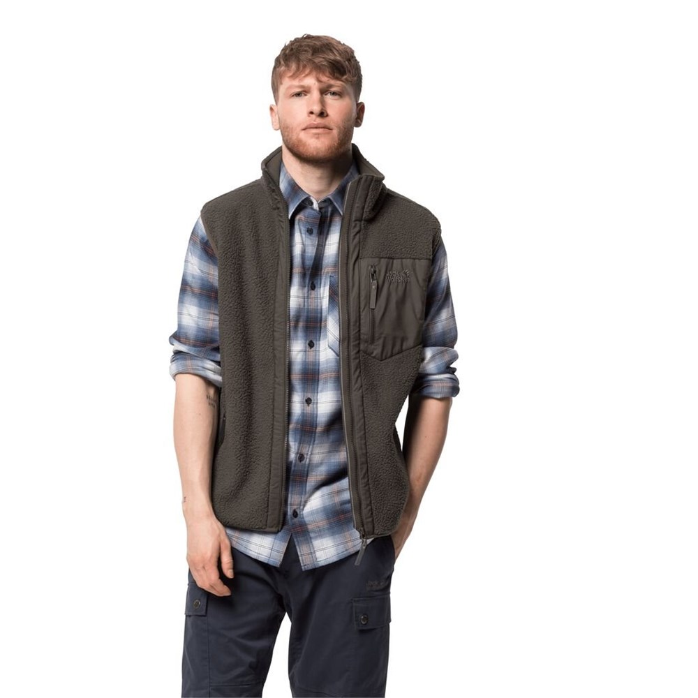 Chaleco Jack Wolfskin Kingsway Hombre Grises Marrom | JX2435760