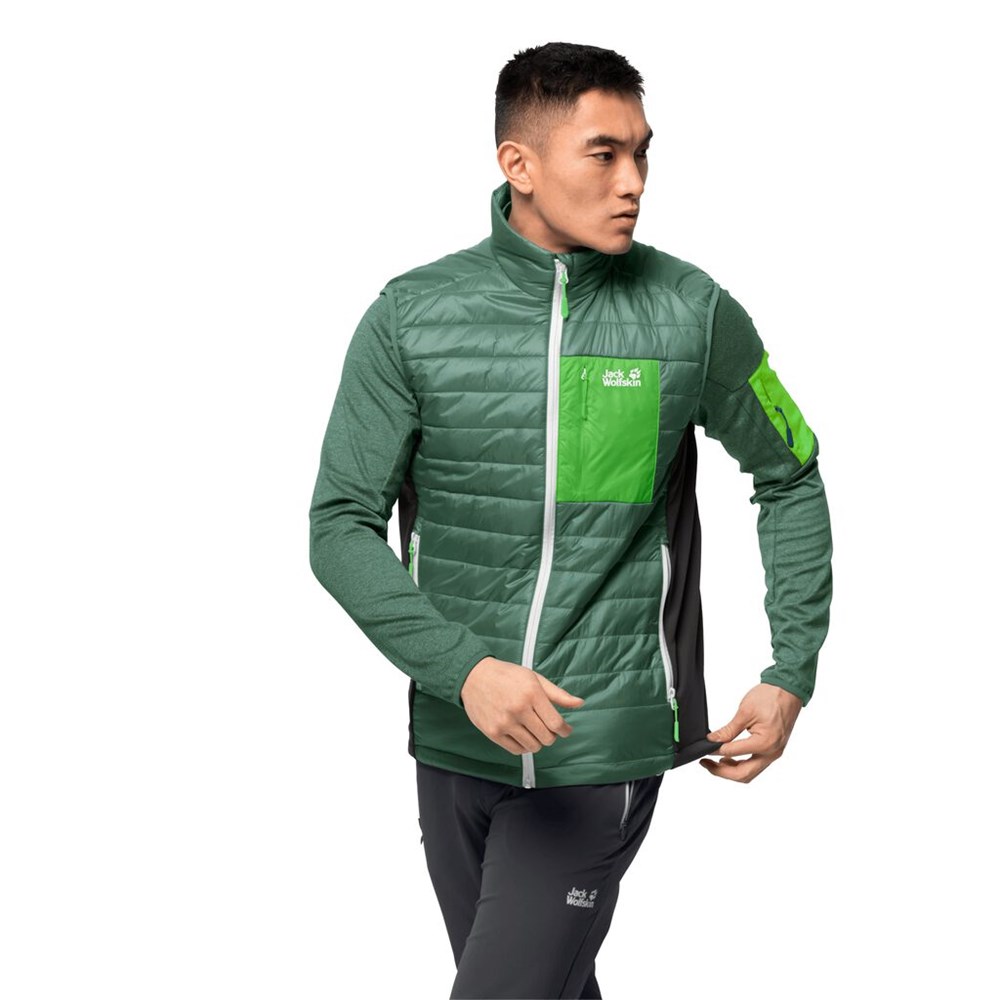 Chaleco Jack Wolfskin Routeburn Hombre Verde Oliva | MJ6310248