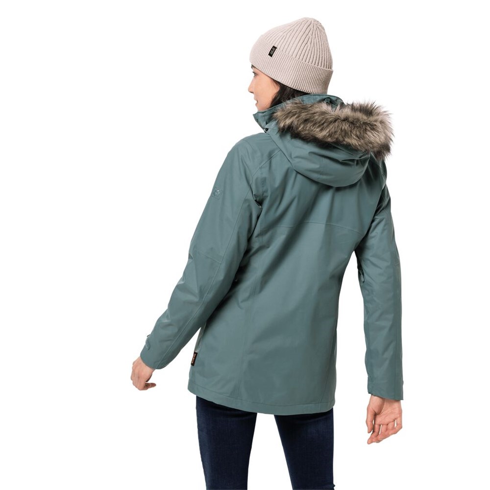 Chaqueta 3 En 1 Jack Wolfskin Arctic Ocean Mujer Verdes Claro | YK8452067