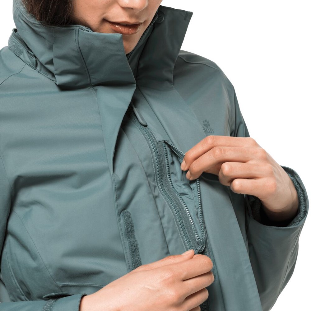 Chaqueta 3 En 1 Jack Wolfskin Arctic Ocean Mujer Verdes Claro | YK8452067