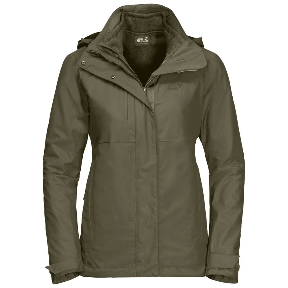 Chaqueta 3 En 1 Jack Wolfskin Echo Pass Mujer Grises | CK8054672