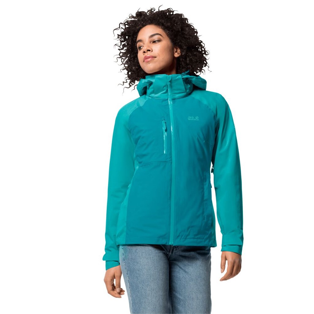 Chaqueta 3 En 1 Jack Wolfskin Mount Emin Mujer Azules Oscuro | IZ5467812