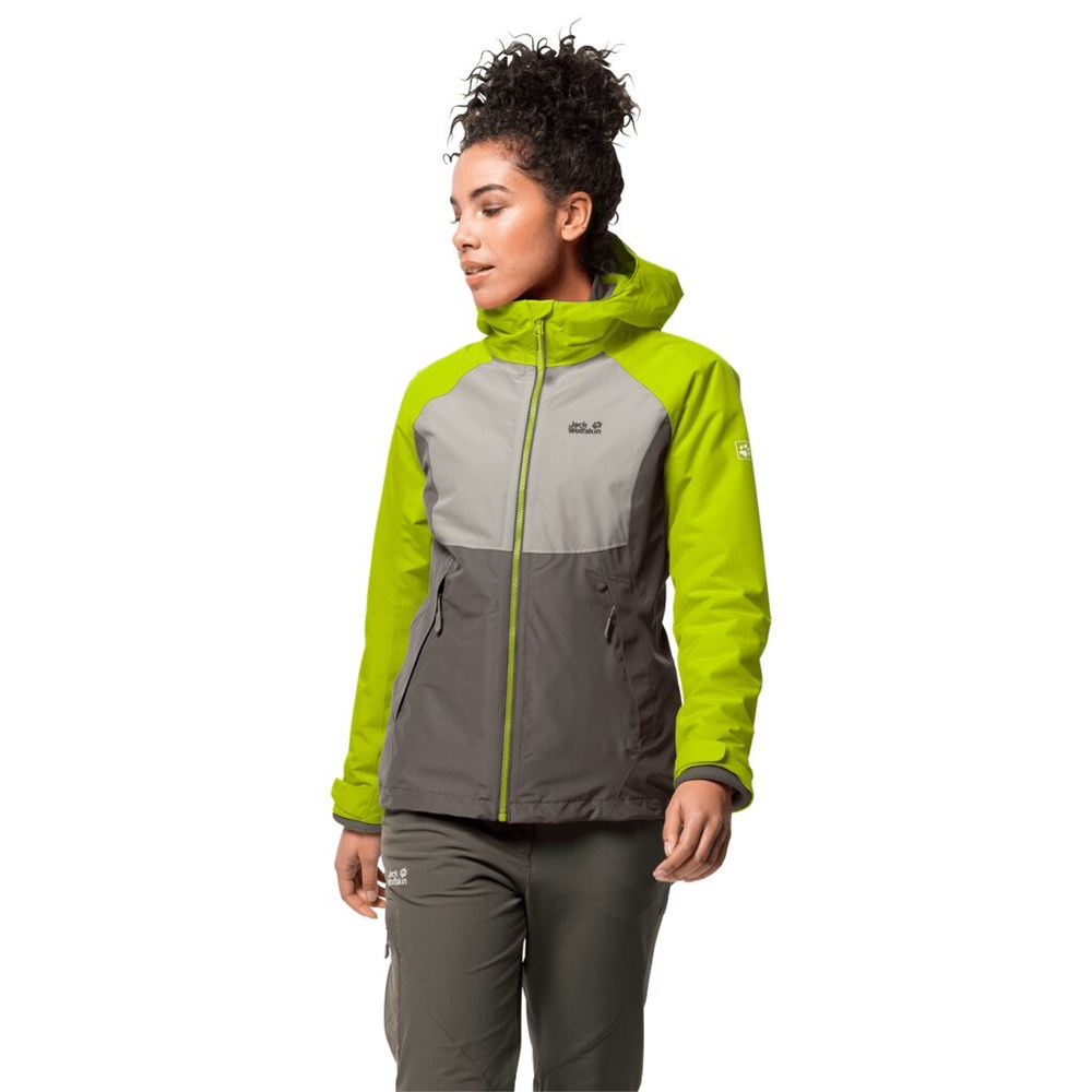 Chaqueta 3 En 1 Jack Wolfskin Mount Isa Mujer Verdes Claro | BT8972045