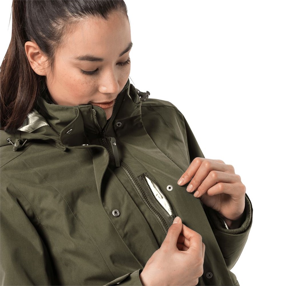 Chaqueta 3 En 1 Jack Wolfskin Ottawa Mujer Grises | CE8026173