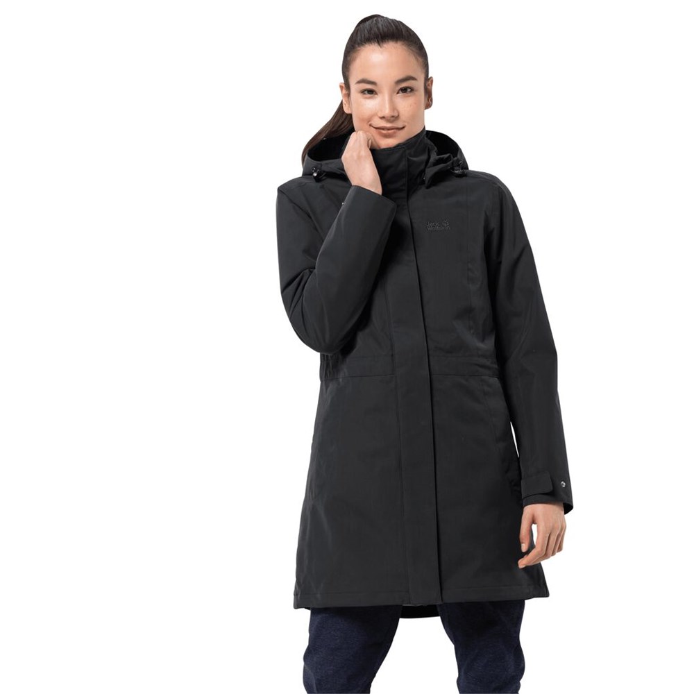 Chaqueta 3 En 1 Jack Wolfskin Ottawa Mujer Negros | IQ7054132