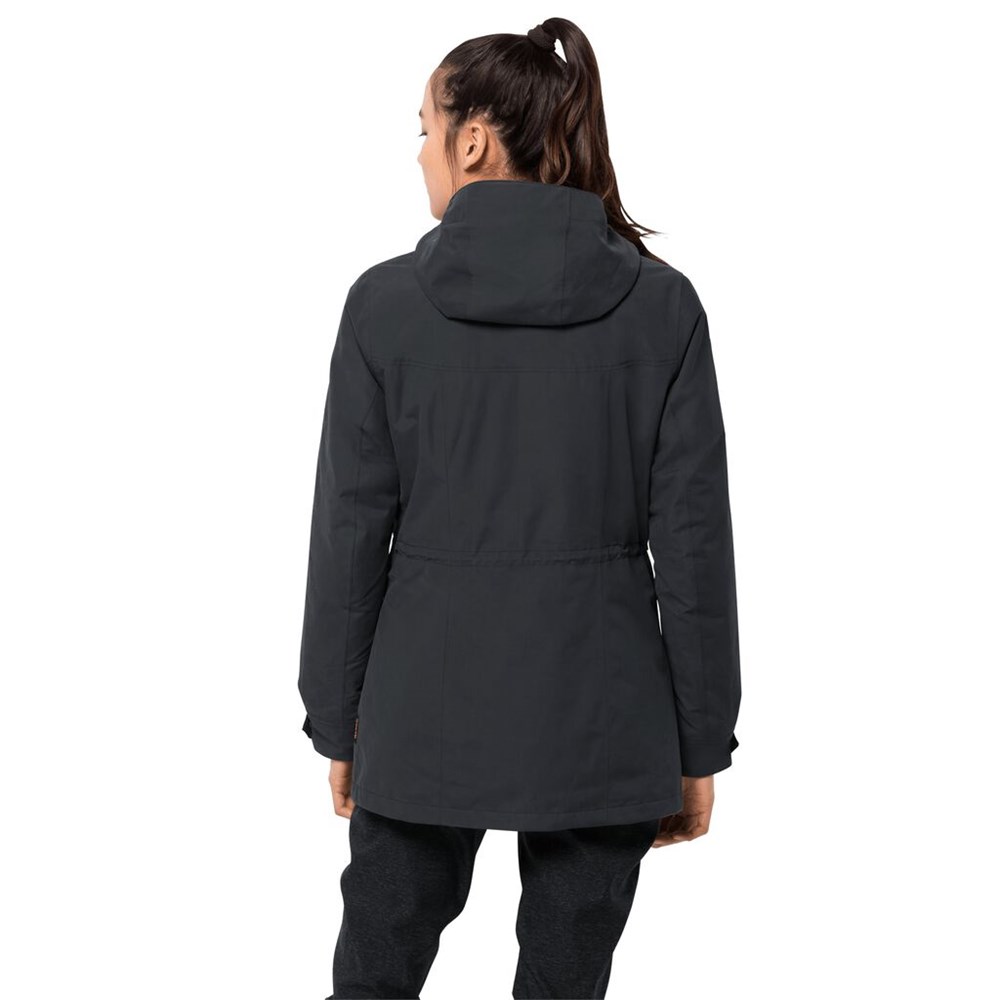 Chaqueta 3 En 1 Jack Wolfskin Rock Island Mujer Negros | KH0193457