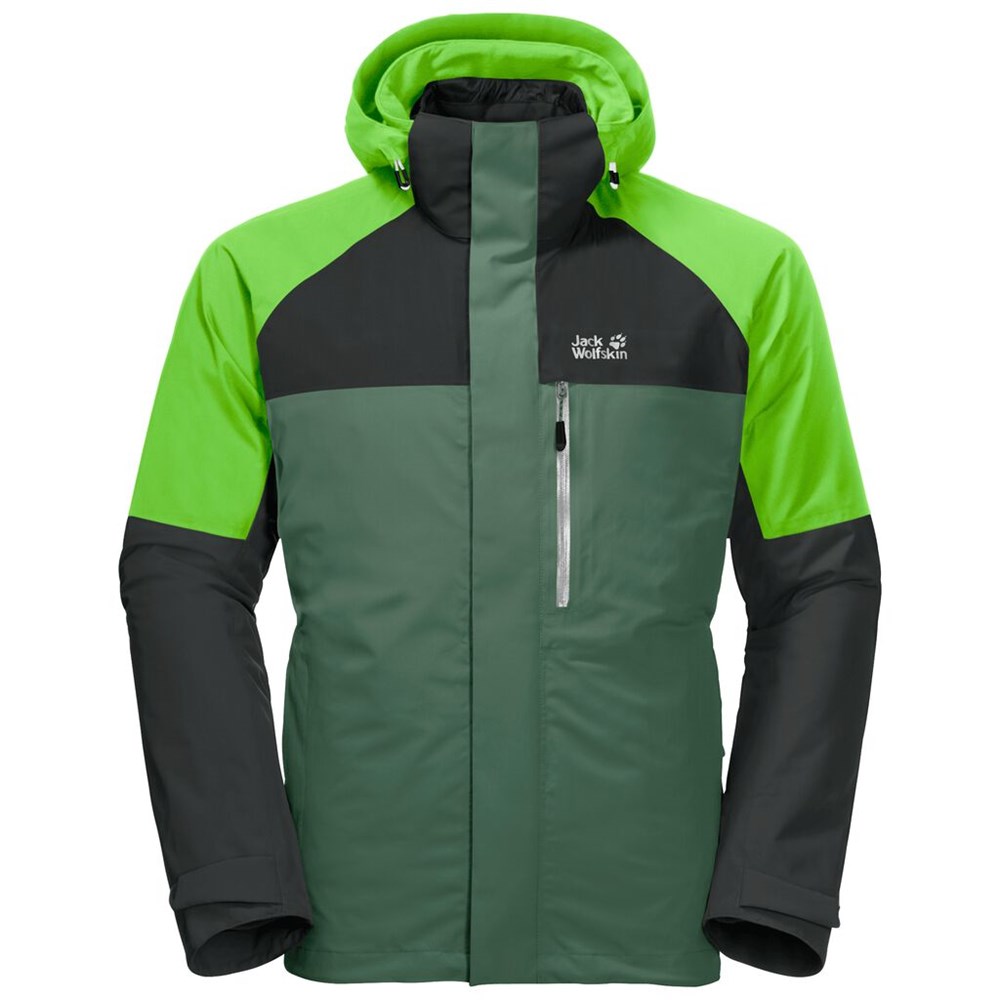 Chaqueta 3 En 1 Jack Wolfskin Steting Peak Hombre Verde Oliva | UO1567420