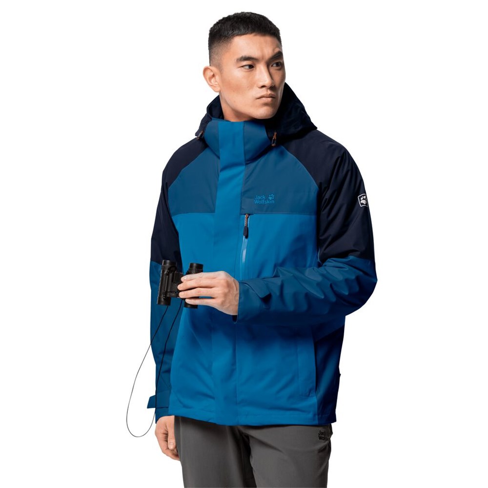 Chaqueta 3 En 1 Jack Wolfskin Steting Peak Hombre Azules | VS4279168