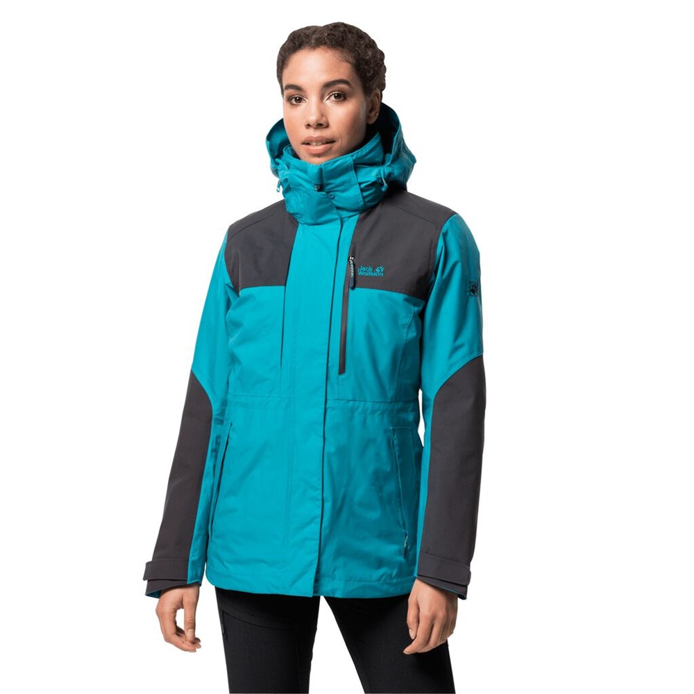 Chaqueta 3 En 1 Jack Wolfskin Thori Mujer Azules Oscuro | QF9206841