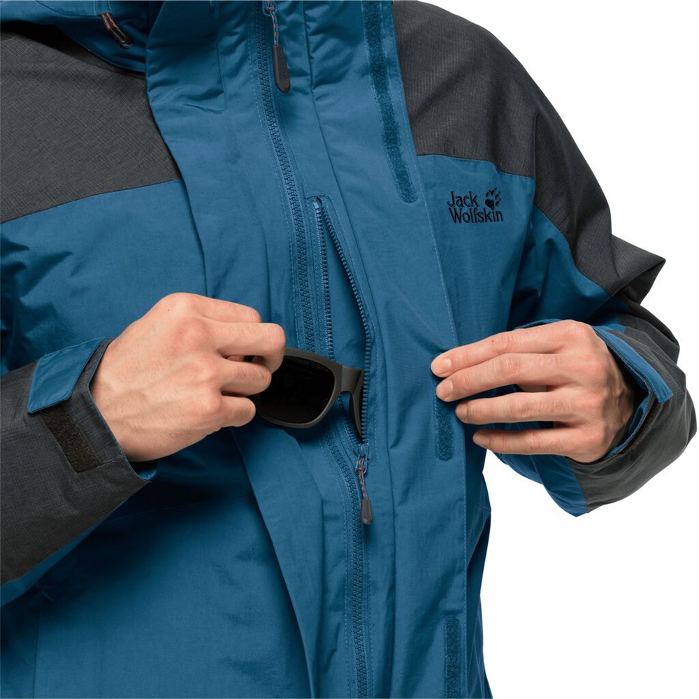 Chaqueta 3 En 1 Jack Wolfskin Viking Sky Hombre Azules | TI9374582