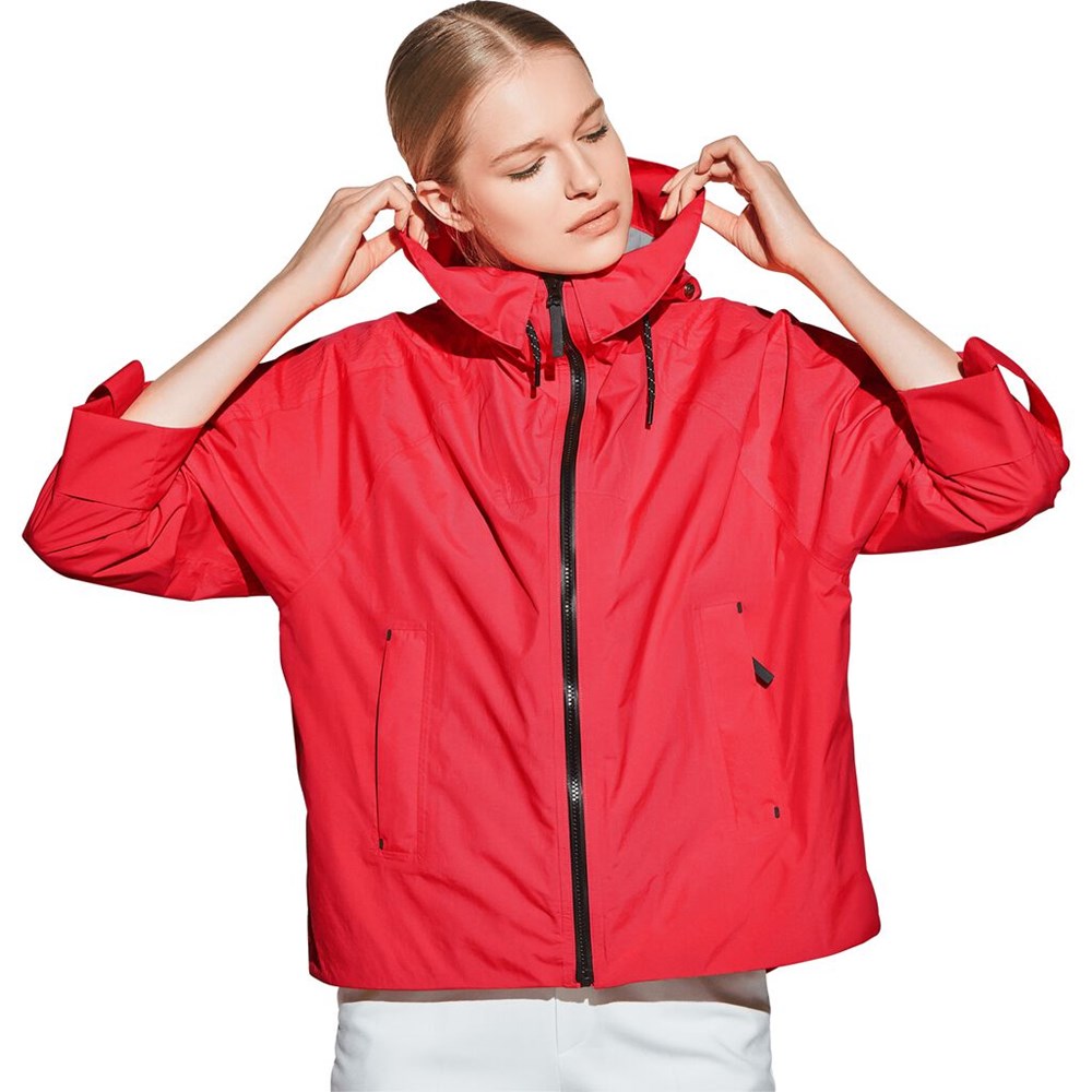 Chaqueta Impermeable Jack Wolfskin Alexandria Mujer Rojos | OP8423670