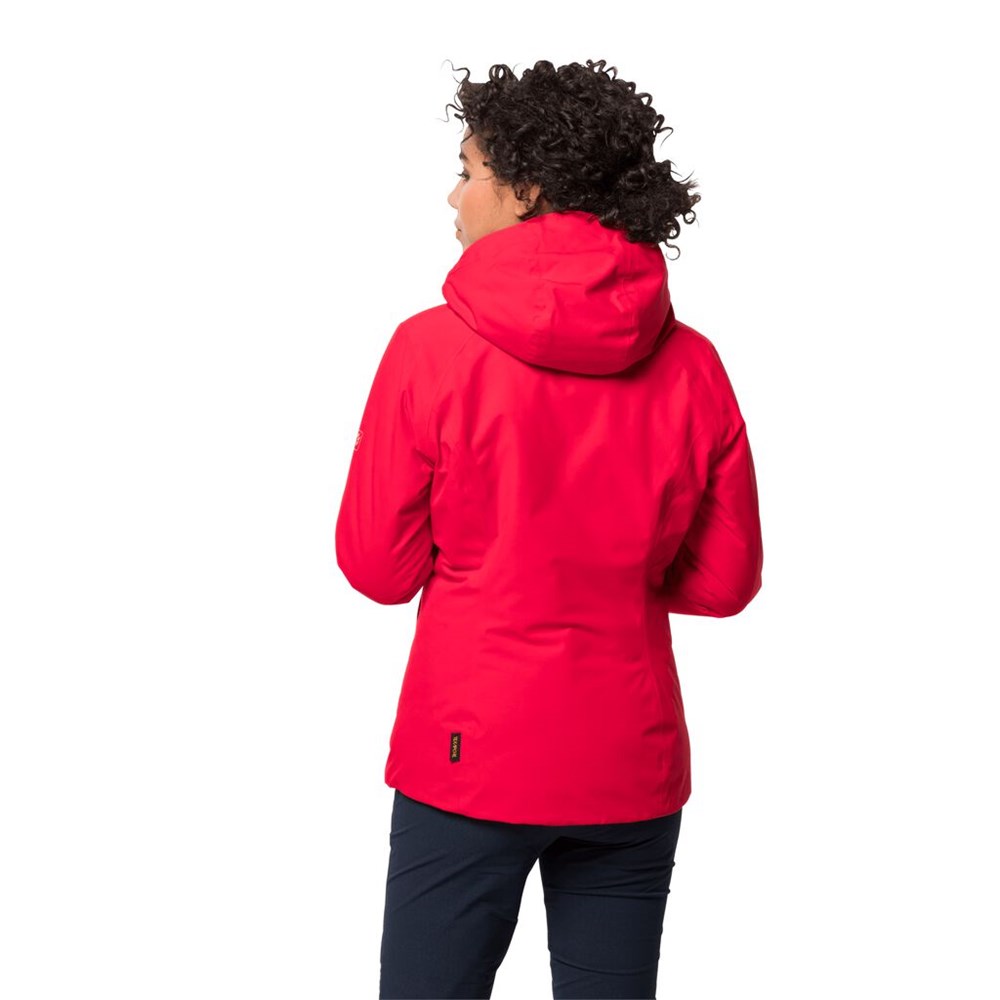 Chaqueta Impermeable Jack Wolfskin Argon Storm Mujer Rojos | PO4608357