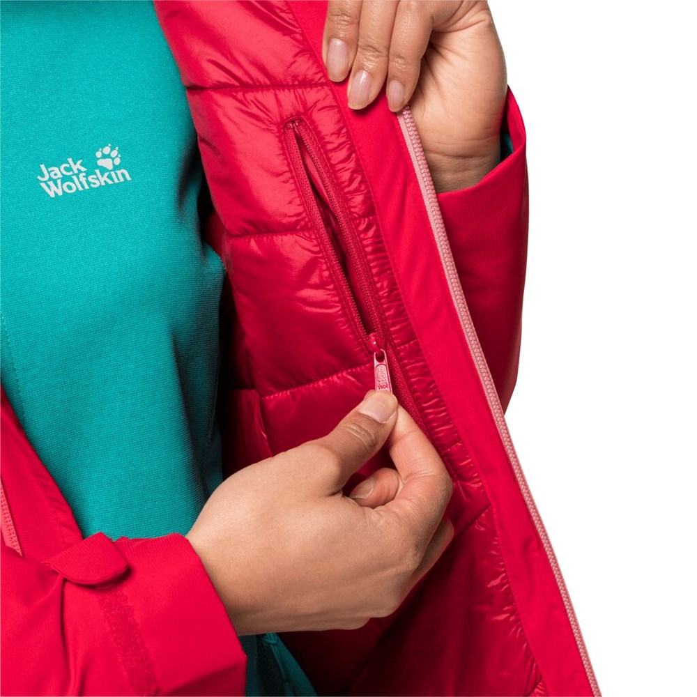 Chaqueta Impermeable Jack Wolfskin Argon Storm Mujer Rojos | PO4608357