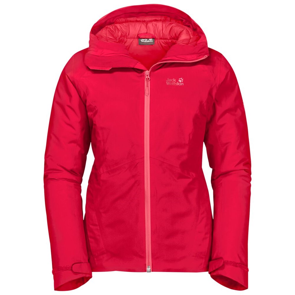 Chaqueta Impermeable Jack Wolfskin Argon Storm Mujer Rojos | PO4608357