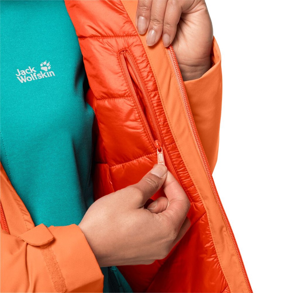 Chaqueta Impermeable Jack Wolfskin Argon Storm Mujer Naranjas | ZY2314096