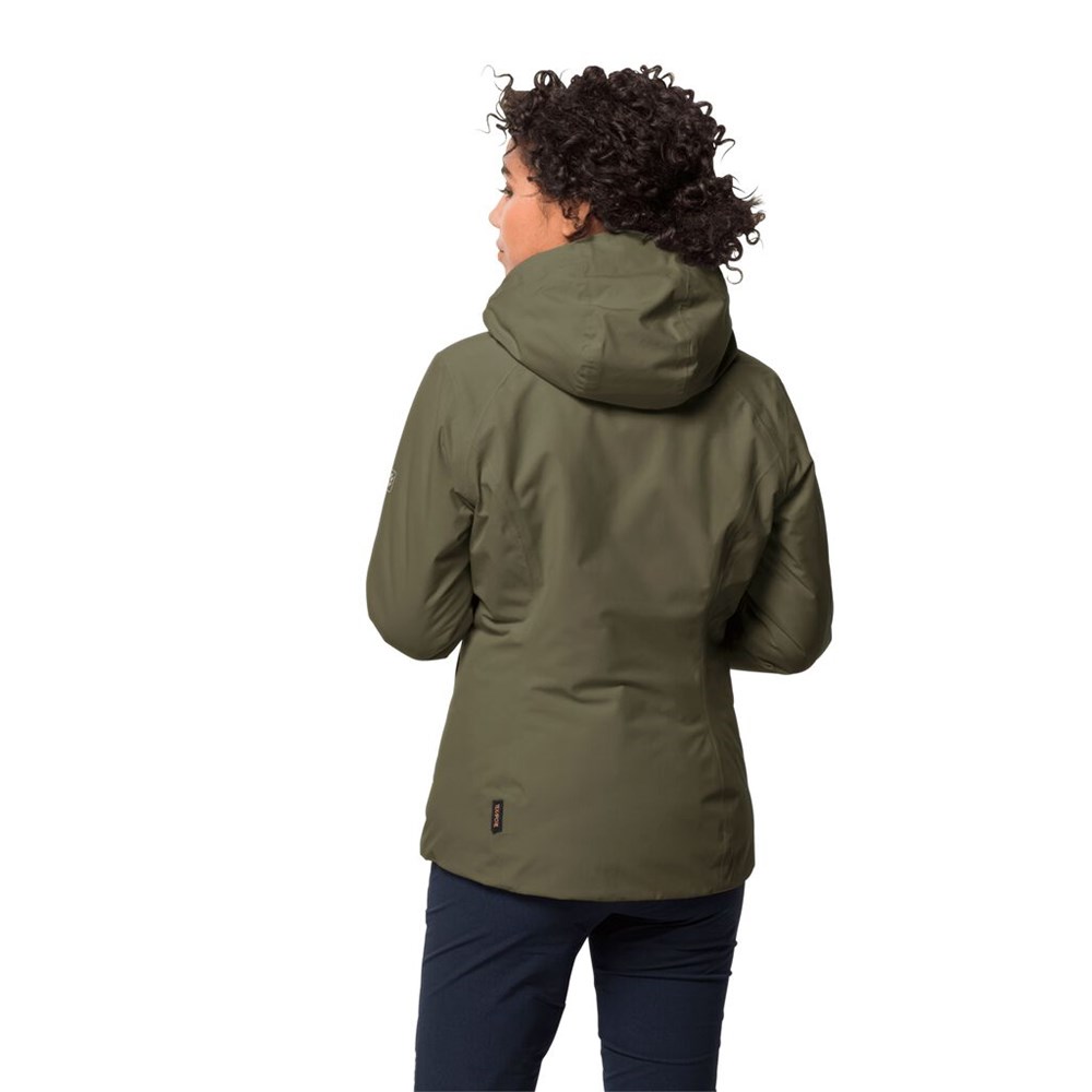 Chaqueta Impermeable Jack Wolfskin Argon Storm Mujer Grises | RI1860437