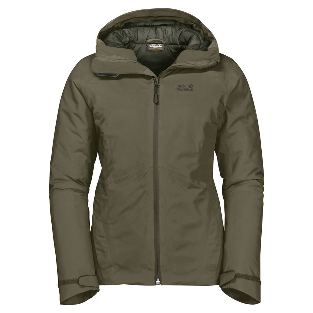 Chaqueta Impermeable Jack Wolfskin Argon Storm Mujer Grises | RI1860437