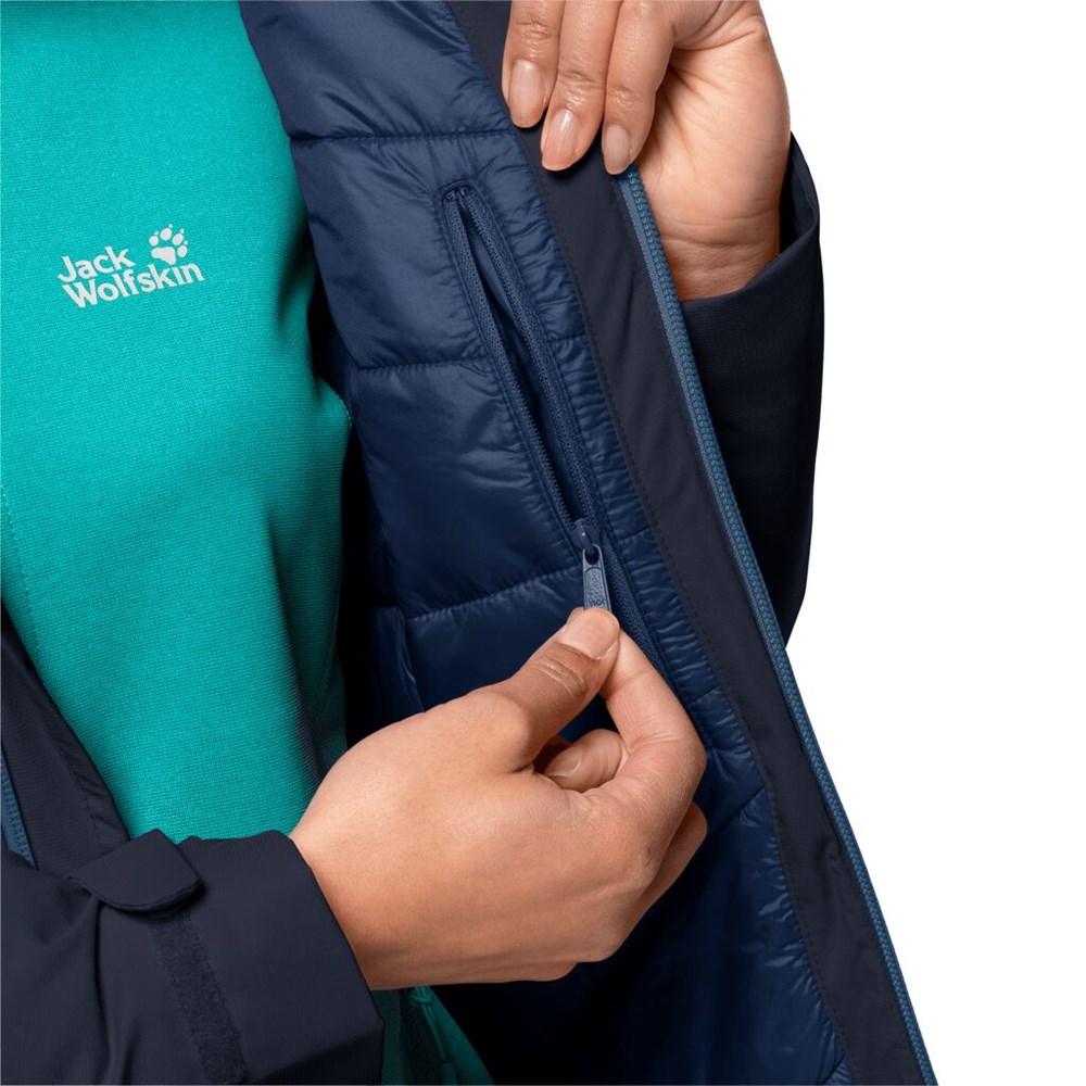 Chaqueta Impermeable Jack Wolfskin Argon Storm Mujer Azules | LW3251609