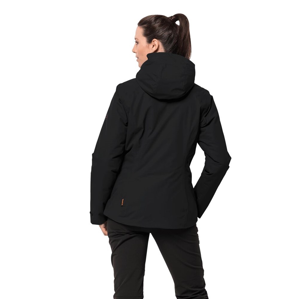 Chaqueta Impermeable Jack Wolfskin Argon Storm Mujer Negros | CO5963280