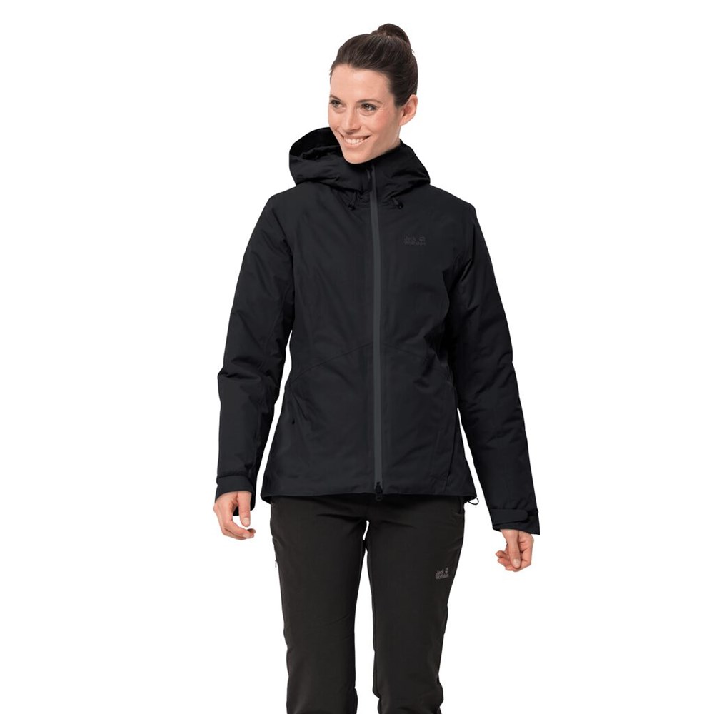 Chaqueta Impermeable Jack Wolfskin Argon Storm Mujer Negros | CO5963280