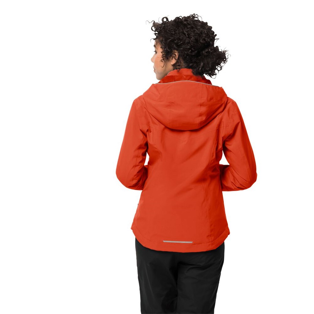 Chaqueta Impermeable Jack Wolfskin Atlas Tour Mujer Rojos | LT7456820