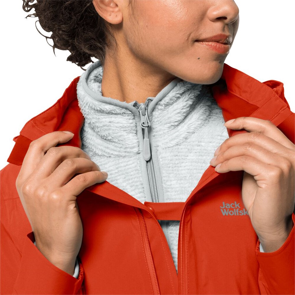 Chaqueta Impermeable Jack Wolfskin Atlas Tour Mujer Rojos | LT7456820