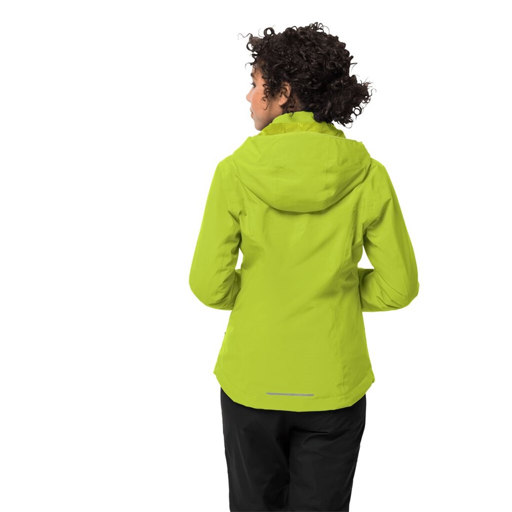 Chaqueta Impermeable Jack Wolfskin Atlas Tour Mujer Verdes Claro | KT1678209