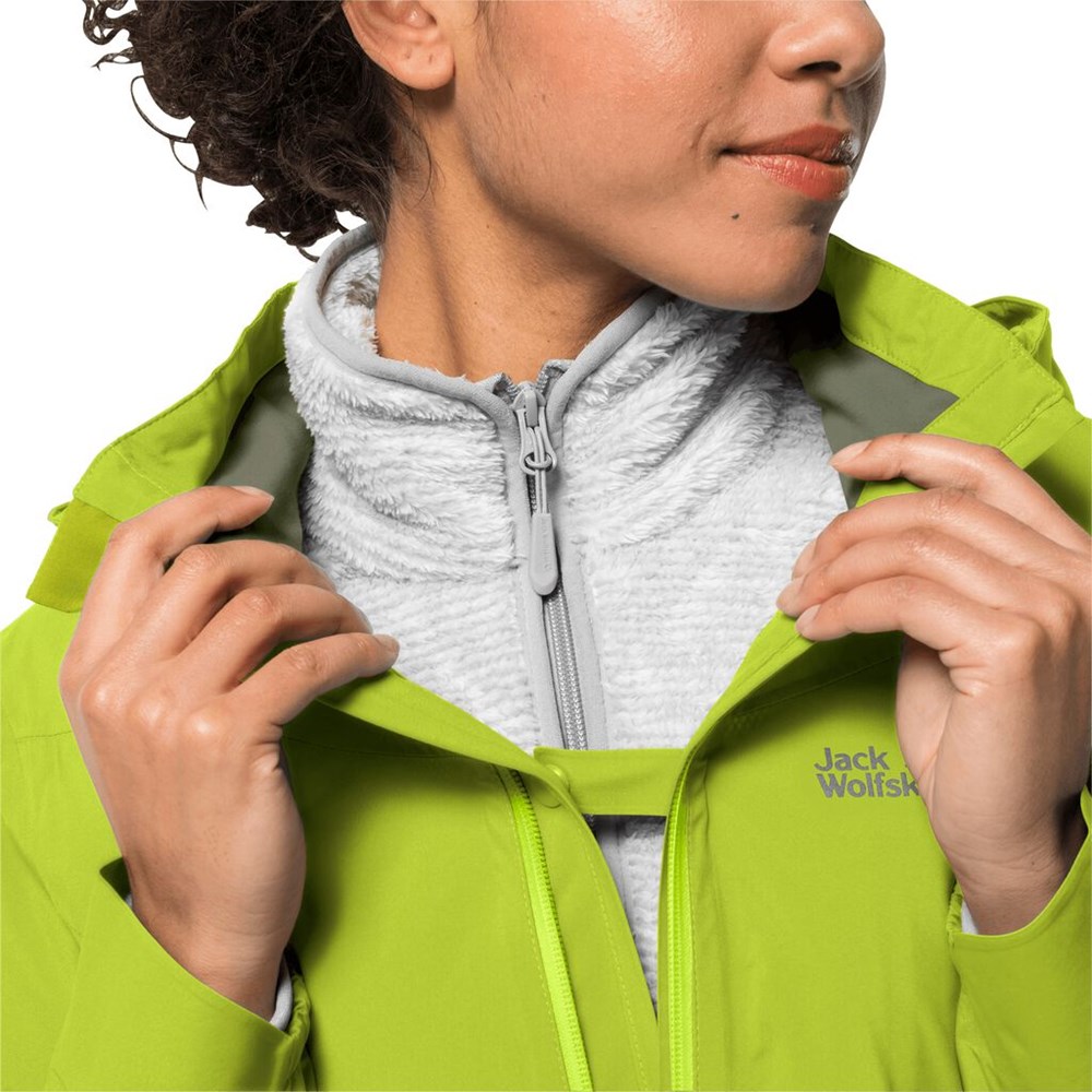 Chaqueta Impermeable Jack Wolfskin Atlas Tour Mujer Verdes Claro | KT1678209