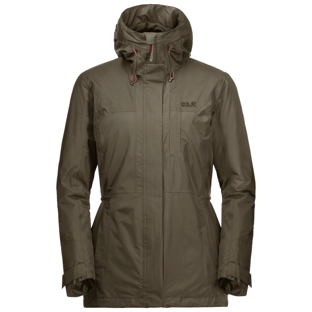 Chaqueta Impermeable Jack Wolfskin Brecon Range Insulated Mujer Grises | IG1958302