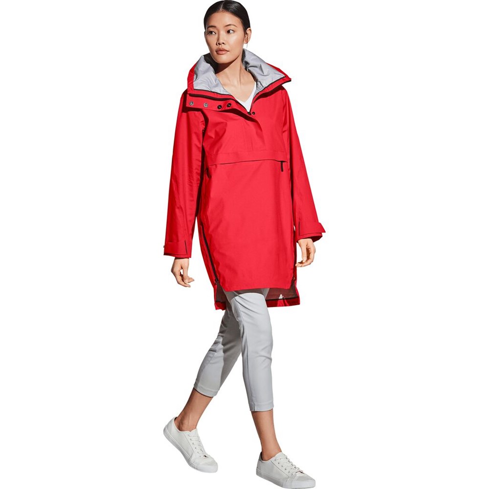 Chaqueta Impermeable Jack Wolfskin Capetown Mujer Rojos | VG3610748