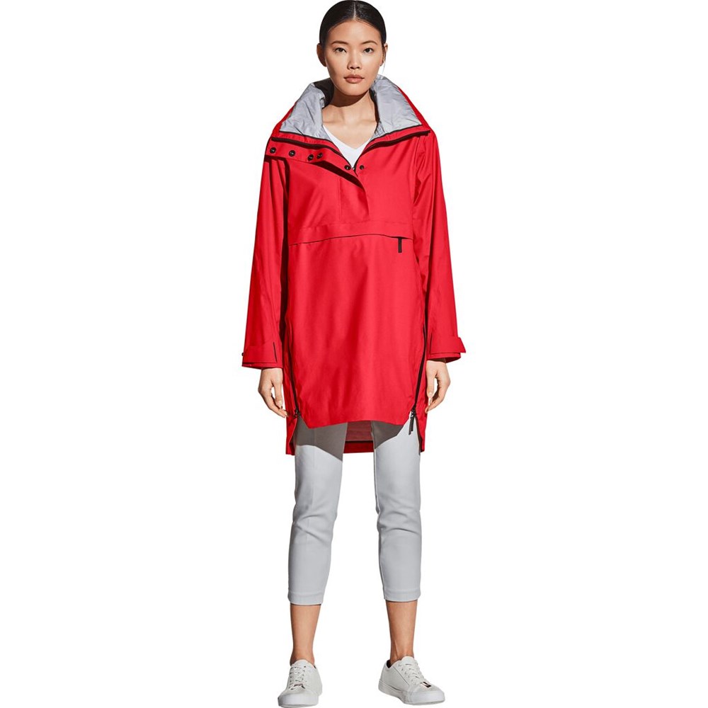 Chaqueta Impermeable Jack Wolfskin Capetown Mujer Rojos | VG3610748