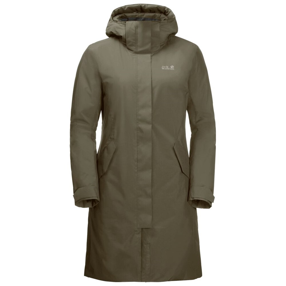 Chaqueta Impermeable Jack Wolfskin Cold Bay Mujer Grises | TO9408361