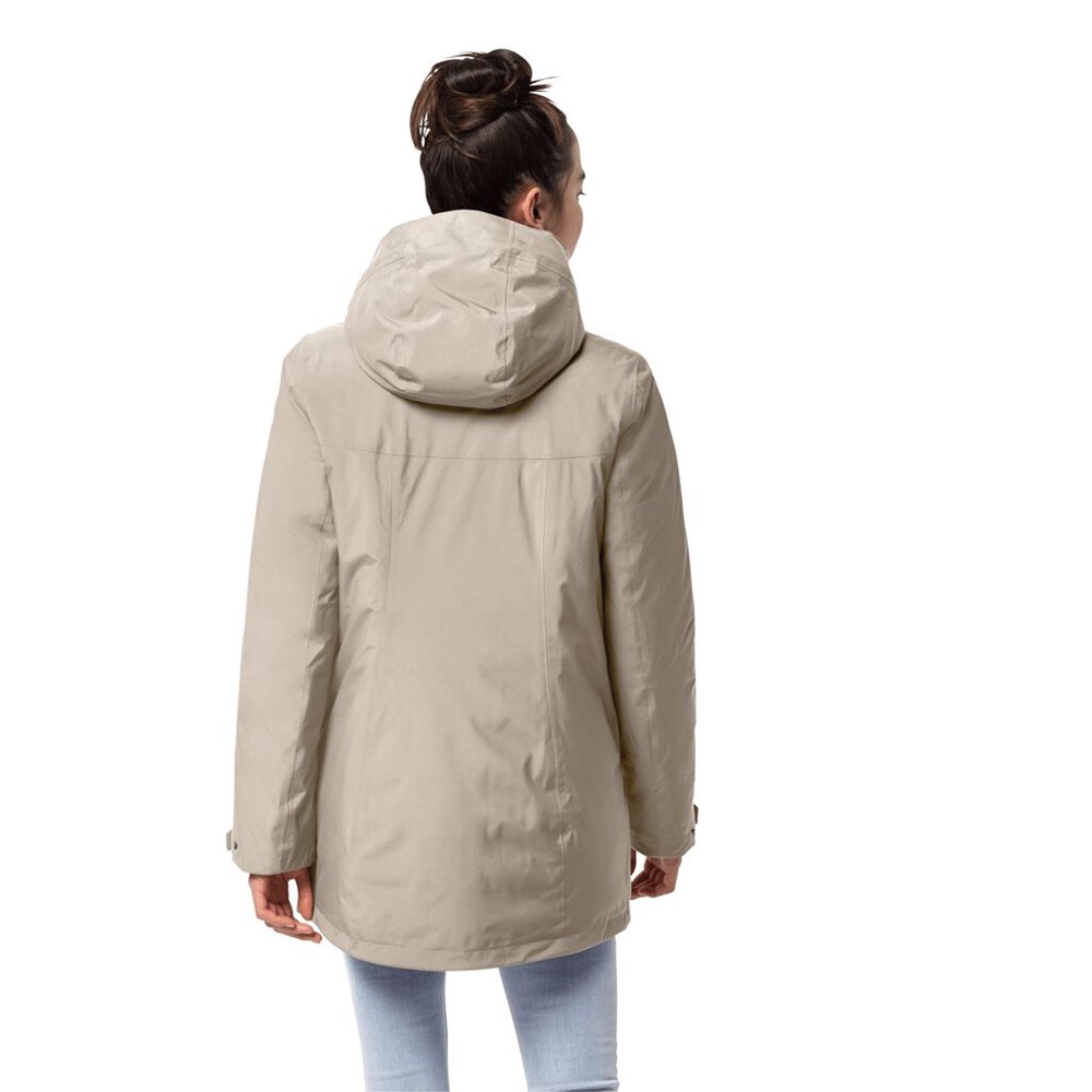 Chaqueta Impermeable Jack Wolfskin Cold Bay Mujer Grises | KQ8136742