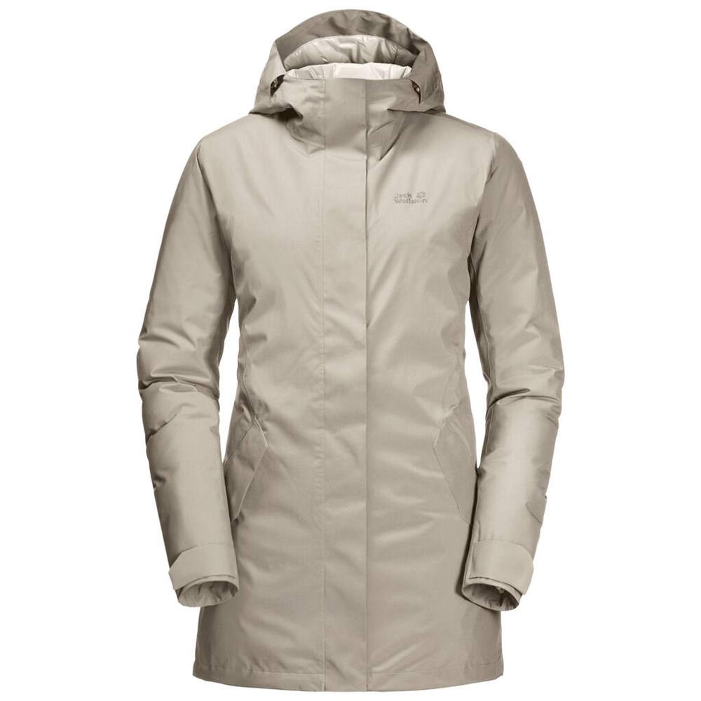 Chaqueta Impermeable Jack Wolfskin Cold Bay Mujer Grises | KQ8136742