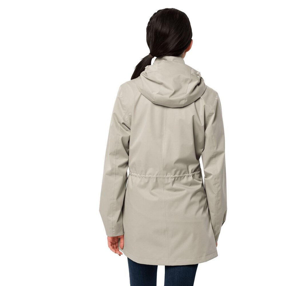 Chaqueta Impermeable Jack Wolfskin Dakar Mujer Grises | FG8471296