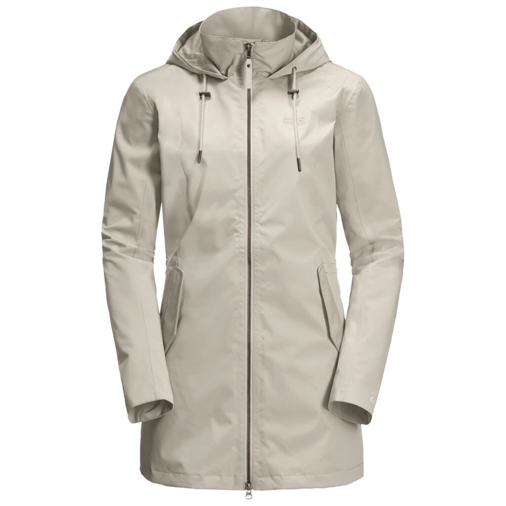 Chaqueta Impermeable Jack Wolfskin Dakar Mujer Grises | FG8471296