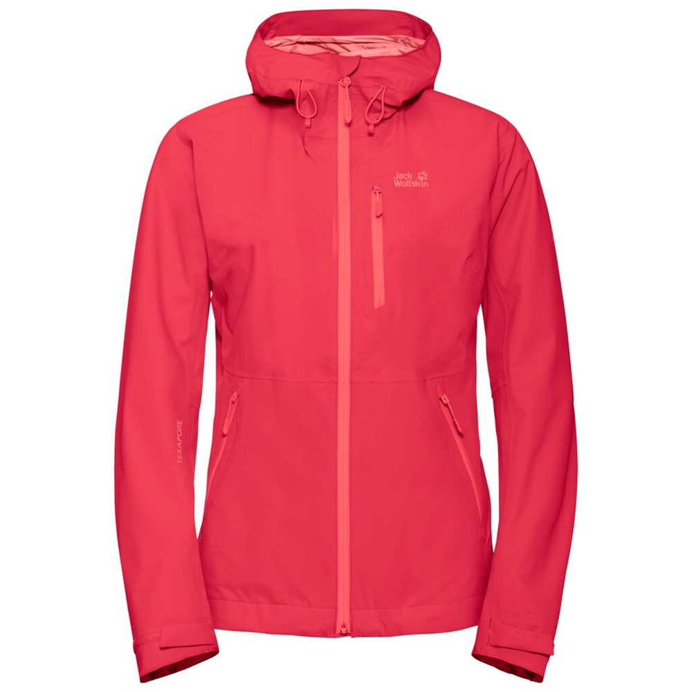 Chaqueta Impermeable Jack Wolfskin Eagle Peak Mujer Rojos | KV4953067