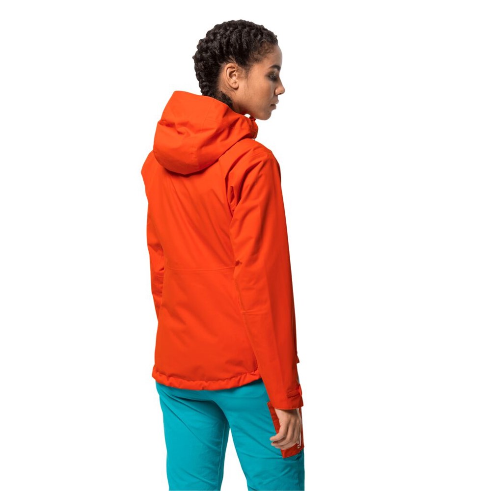 Chaqueta Impermeable Jack Wolfskin Eagle Peak Mujer Rojos | ZQ9850162