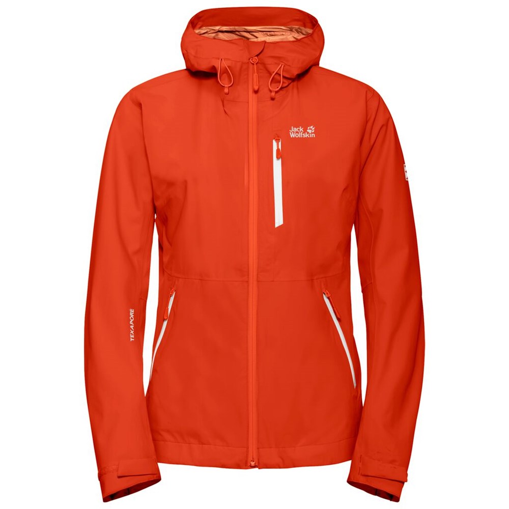 Chaqueta Impermeable Jack Wolfskin Eagle Peak Mujer Rojos | ZQ9850162