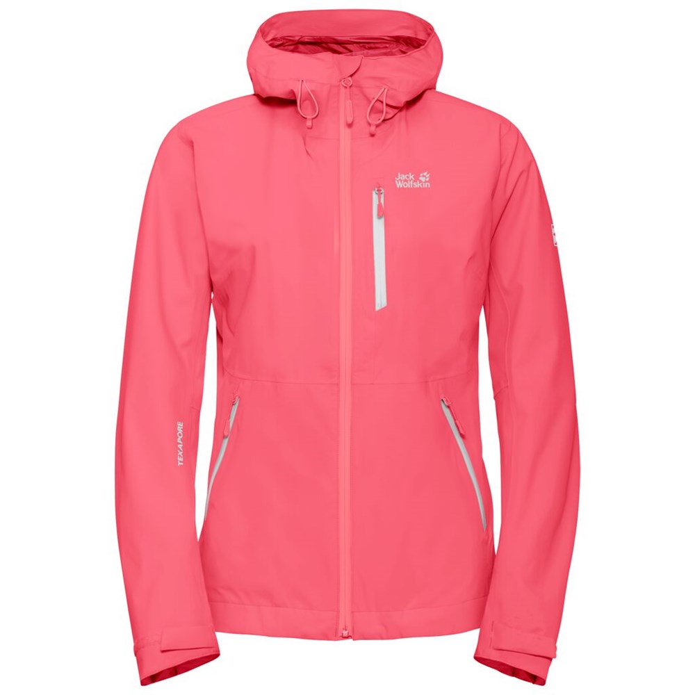 Chaqueta Impermeable Jack Wolfskin Eagle Peak Mujer Coral Rosas | RH2547189