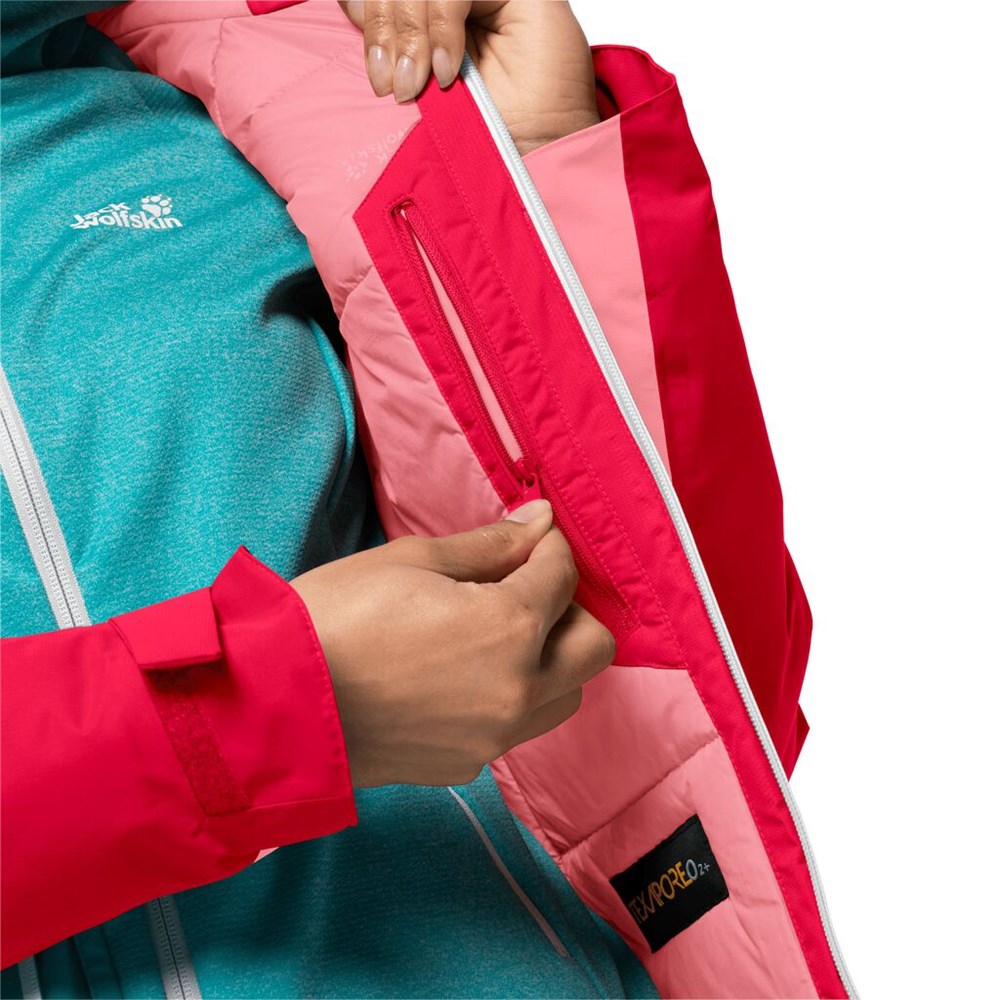 Chaqueta Impermeable Jack Wolfskin Eagle Peak Insulated Mujer Rojos | YO8235016