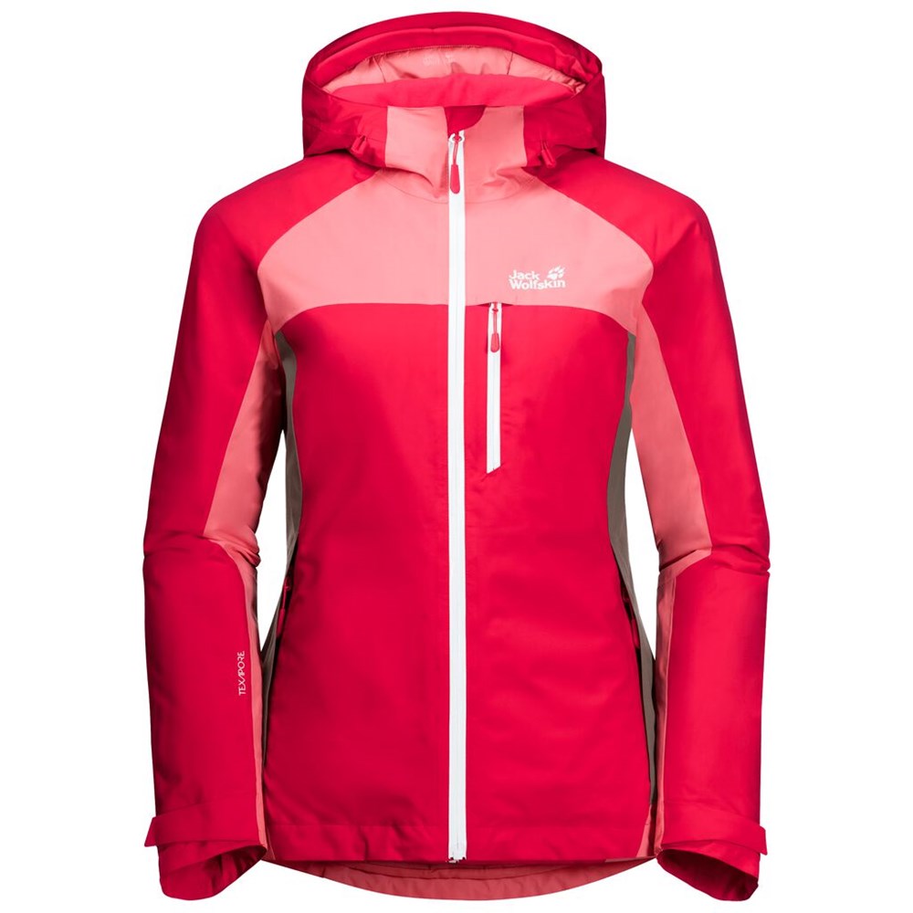 Chaqueta Impermeable Jack Wolfskin Eagle Peak Insulated Mujer Rojos | YO8235016