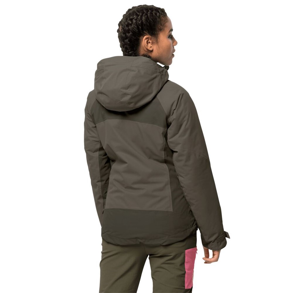 Chaqueta Impermeable Jack Wolfskin Eagle Peak Insulated Mujer Grises | LF8097614