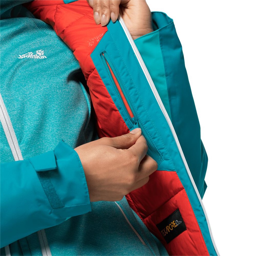 Chaqueta Impermeable Jack Wolfskin Eagle Peak Insulated Mujer Azules Oscuro | NK7328695